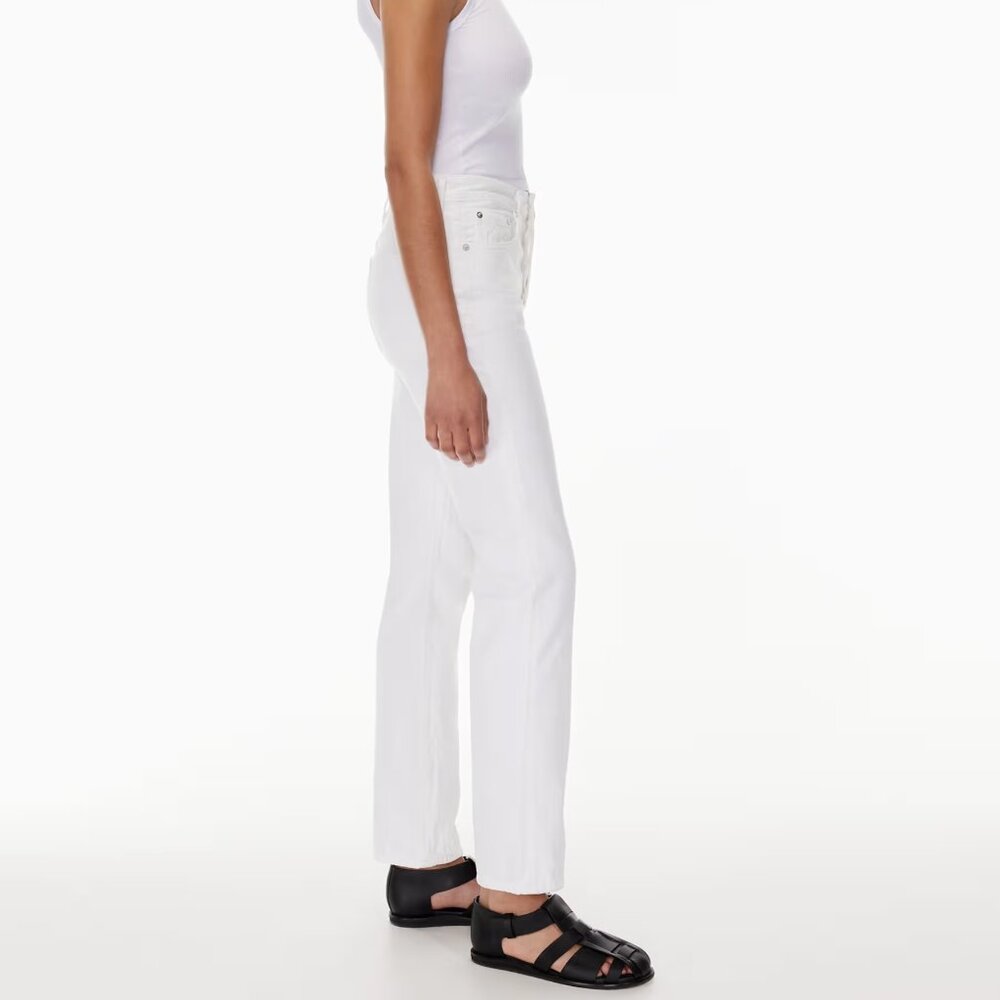 Agolde Lana Slice Jean in Element White Mid Rise Straight Leg Size 26 A9042-1183 - Picture 2 of 15